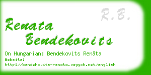 renata bendekovits business card